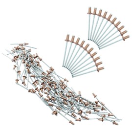 HARSKIYER 1/8 x 1/4 Inch Red Copper Pop Rivets Assortment - 120 Pcs, Aluminum Rivets Metal Blind Rivets Kayak Rivets Tool Marine rivet fasteners for Boat