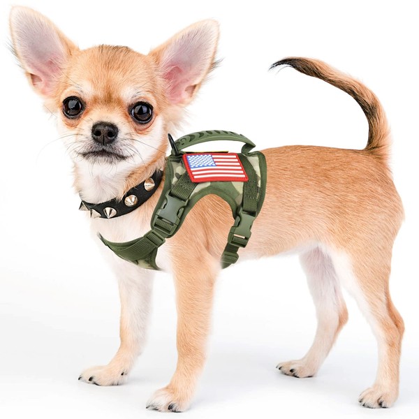 Hanshengday Tactical Service Dog Harness Vest,K9 Adjustable Military Working Harness