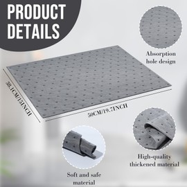 Kidum 120 Pcs 15 x 19.7 Inch Oil Absorbent Pads Oil Mat Absorbing Automotive Water Absorbent Mat Oil Spill Mat for Absorbing Protecting Home Garage Basement (15 x 19.7 Inch)