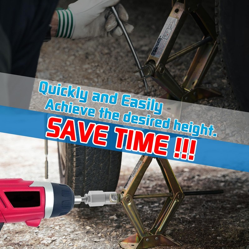 Boltigen Trailer Jack Drill Adapter, Stainless Steel Cordless Drill Adapter