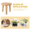 Milisten Wood Stool Plant Table, MidCentury Plant Stand Tall Holder