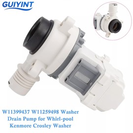 GUIYINT Washer Drain Pump Compatible with Whirlpool Maytag Kenmore Crosley, Replaces W11399437 W11259498 4961028 AP6974144 PS12731241 EAP12731241 B25-3A04 (OEM)