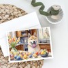 Caroline's Treasures DAC6740GCA7P Decorating Easter Akita Greeting Cards Pack of