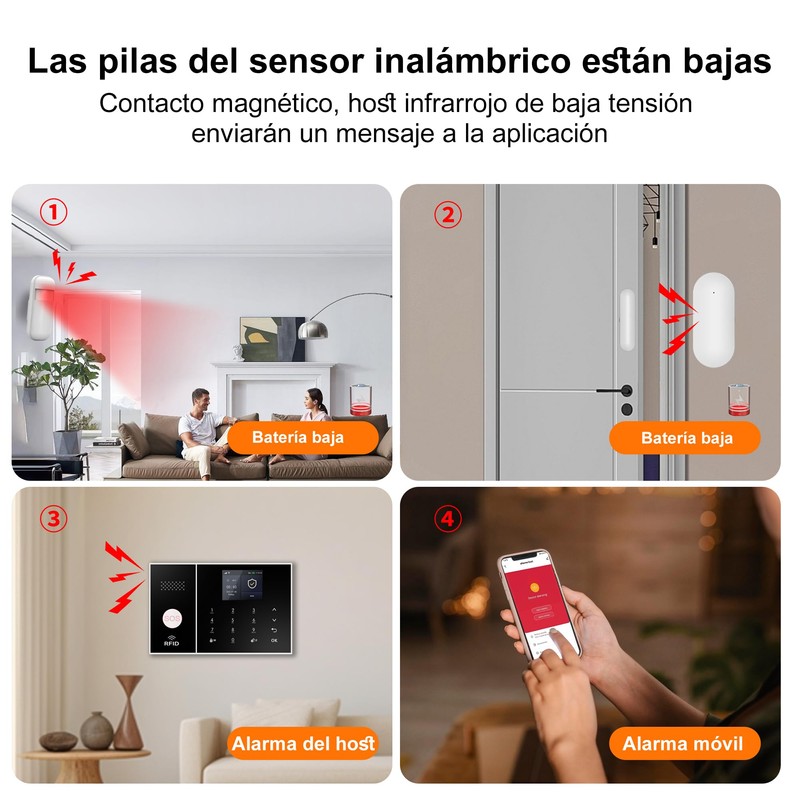 XUK Smart 4G/GSM/Wi-Fi Home Security Alarm System, 24-Piece Kit