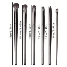 Generic 6-Piece Eye Makeup Brush Set Black