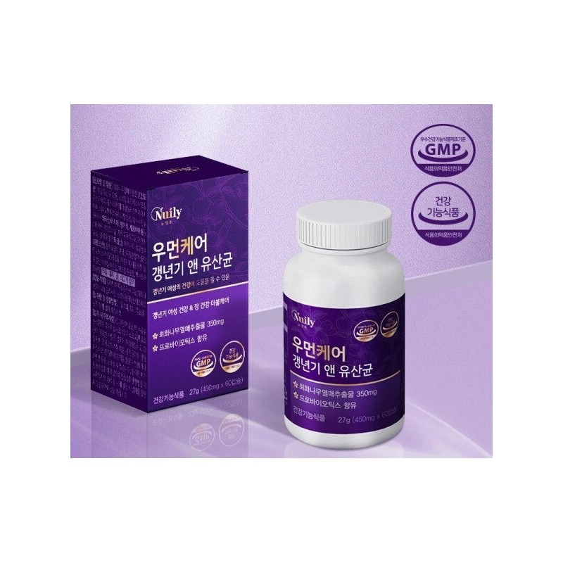 갱년기유산균 여성 장건강 갱년기 회회나무추출물 유산균 프로바이오틱스 60 캡슐 Menopausal