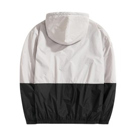 Piyapiyapoo Men's Lightweight Raincoats Shell Hooded Outdoor Rain Coat Hiking Windbreaker Jacket Grey/Black 3X-Large