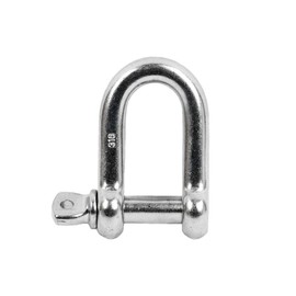 DOJA Industrial | STEEL SHACKLE M8 | PACK 5 | D links hook shackle clip for Punch bag Boxing Steel Chain | STRAIGHT GALVANISED STEEL SHACKLES for Heavy Duty Construction Marine shackles GYM hook