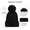 Flufymooz Beanie Wig, Hat Hair Extension Long Wavy Curly Black