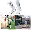 Lixada Soccer Socks, Set of 3, White + Blue +
