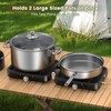 OGERY 2-Burner Foldable Camping Stove with Griddle (Textured & Smooth)