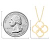 AFFY Celtic Open Clover Knot Fashion Pendant Necklace in 14k