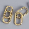 Chain Link Earrings for Women Gold Toned Paperclip Earrings Party
