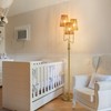 Boho Floor Lamp, 68in. Rattan floor lamp with Natural Woven