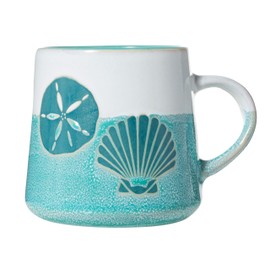 Cape Shore 16oz Stoneware Glazed Artisan Mug (Seashells)