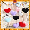 Gowwye 2 Pcs Black Heart Pillow,Cute Heart Shaped Pillow Plush