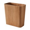 MagiDeal Wooden Trash Can Rubbish Bin Compact Trash Bin Brown Waste Basket Slim Garbage Waste Paper Bins Narrow Garbage Can for Home Office Bathroom Living Room,Light Brown,29.5 * 15.2 * 30cm