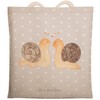 Mr. & Mrs. Panda Shopping Bag Snails Love, gray