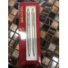 Sheaffer Sentinel Brushed Chrome Ballpoint Pen Set Of Two