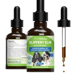 Pet Wellbeing Pet Wellbeing Slippery Elm for Dogs - Organic Herb, Supports a Healthy Digestive Tract, Gut Lining, Throat Health & Comfort - Veterinarian-Formulated Herbal Supplement 2 oz (59 ml)