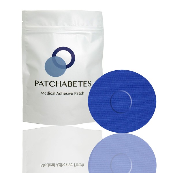 Sensor Adhesive Patches, Waterproof, Hypoallergenic, 20 Count, Waterproof Adhesive (Blue)