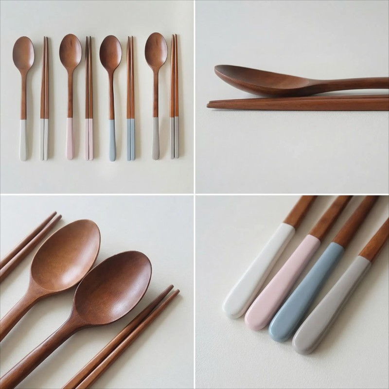 Handmade Wooden Cutlery Set by Diulazin - 4PCS Reusable Spoon