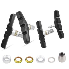 Bicycle Brake Pads 2 Pairs Premium 70 mm Professional Mountain Bike V-Brake Brake Pads, Bicycle Brake Block Kit, Brake Shoes Black Brake Shoes Bicycle