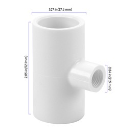 ZEONHEI 40 Pack PVC Tee Fittings for Threaded Chicken Nipples and Feeder Cups, White Chicken Watering System Accessories