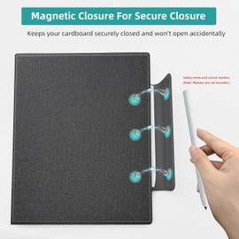 SSS-GRGB Magnetic Frameless Case for Remarkable 2 Paper Tablet - 10.3" 2020, Ultra-Thin Fabric Texture Book Folio Cover-Style Protective Case, With Magnetic Holder for ReMarkable 2 Pen (Black)