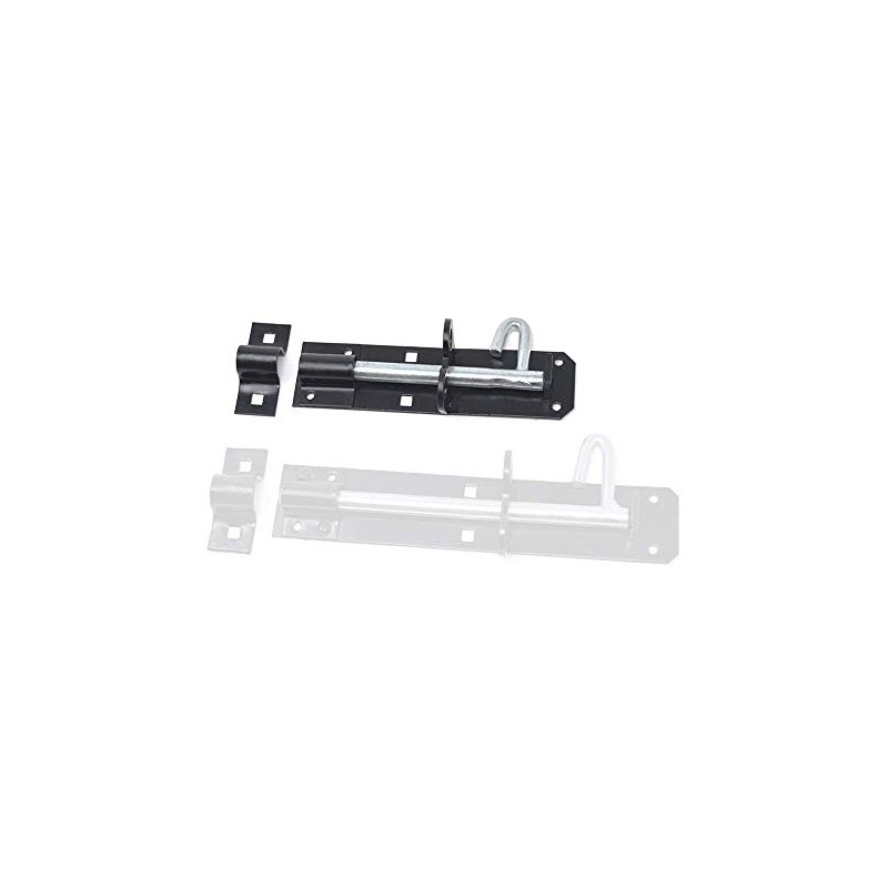 ZEROplus Mild Steel Brenton Pattern Padlock Bolt, for Garden Gates,