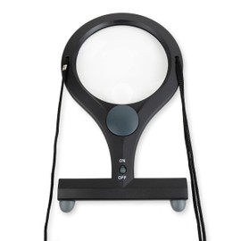 Carson® LumiCraft LED Lighted Hands-Free 2x Magnifier with 4x Spot Lens & Neck Cord (LC-15)