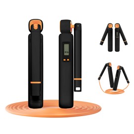 KOOPRO Jump Rope for Training, For Adults, Air Jump Rope, 2-Way Jump Rope, Diet Equipment, Adults & Children, Exercise, Cardio Exercise, Indoor, Outdoor, Digital Counter, Calorie Burned Display,
