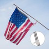 2 PCS Flag Mounting Rings Anti-Wrap Rotating Flagpole Hardware for