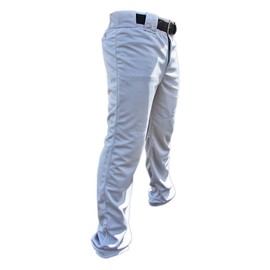 3N2 Baseball Pants for Men, Stock Pro-Weight Poly Pant-Open Hem, Grey (Medium)