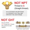 Joywayus 3 Way Split Brass Shut Off Ball Valve Fitting