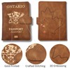 RedDeer Canada Passport Holder Wallet Premium PU Leather Travel Passport