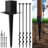 LADECH 4x4 Fence Post Anchor Ground Spike 24” Length with