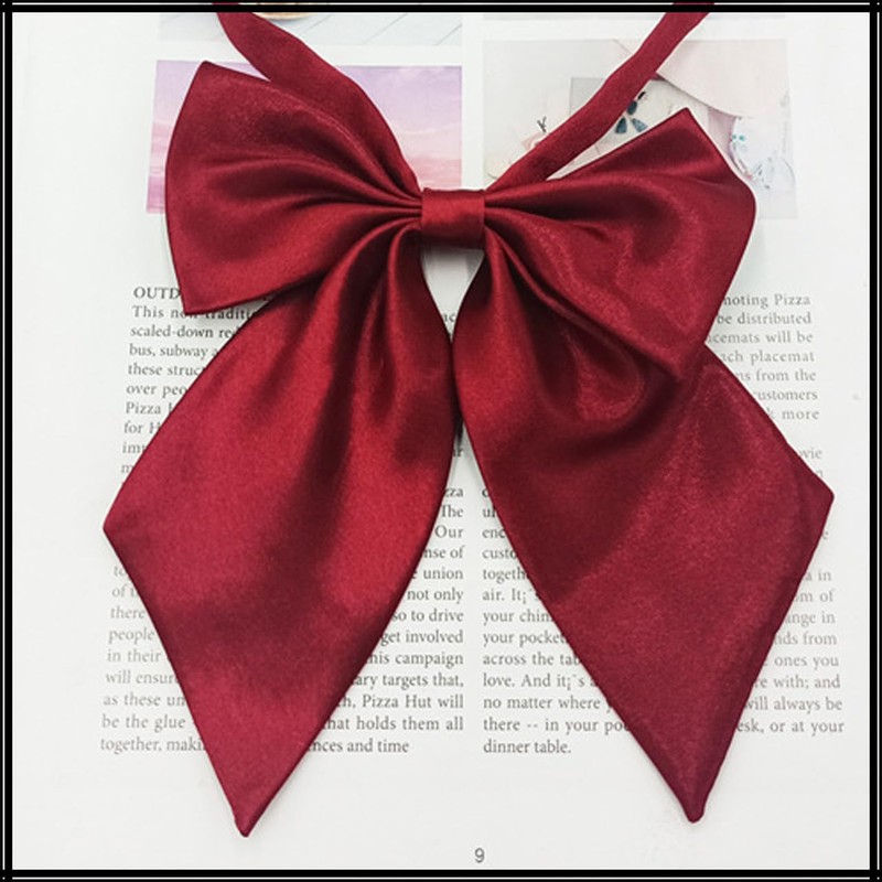 White Fang NC058 Bowtie, Ribbon, Stylish, Students, Uniform, Fashion, Striped,
