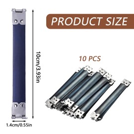 10Pcs Metal Internal Flex Frame Craft Bag Flex Frame Kiss Clasp Durable Handbag Hinges Spring Clips for DIY Craft Handbag Purse Wallet Sewing Making