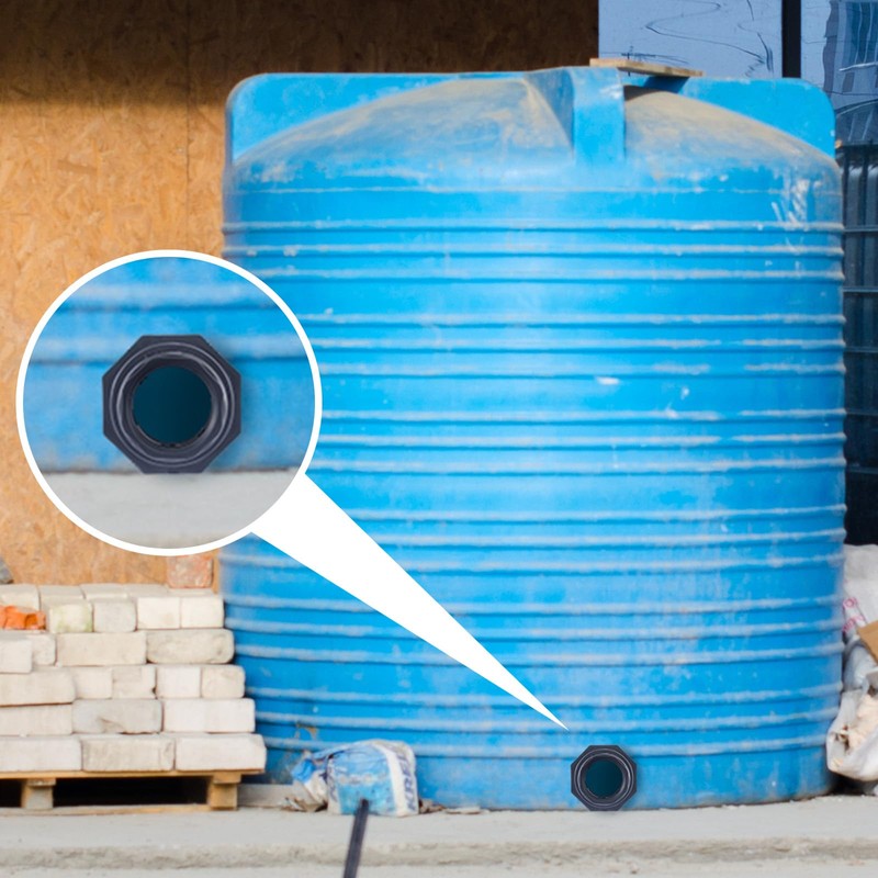 Maasechs 1 Pcs 4 Inch PVC Bulkhead Fitting Water Tank