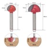 Saipor 4pcs 6mm Round Nose Cove Core Box Router Bit