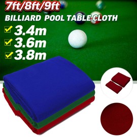 WANAONE Professional Pool Felt Tablecloth Standard Billiard Tablecloth 7ft 8ft 9ft 9ft Snooker Game Tablecloth for Indoor Snooker Sports (Blue, 7ft)