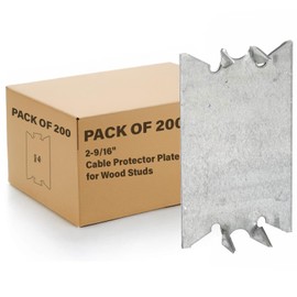 RACO 2710 Cable Protector Plate for Wood Studs, 2-9/16-Inch Long (Pack of 200)