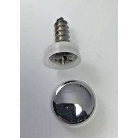 EAP (Set/4) License Plate Chrome Caps / Covers & Screws