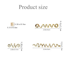 Accesorios Para Rastas Para El Cabello, 28 Piezas De Anillos De Pelo Con Rastas Pinzas Para El Cabello Trenzadas Anillo De Trenzado De Cabello DIY Clip De Pavor Vintage Anillos De En Espiral(Dorado)