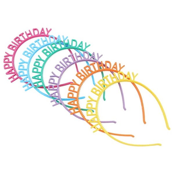 Tomedeks Pack of 6 rainbow headbands, rainbow headbands, funny headbands,