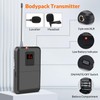 innopow 200-Channel Wireless Microphone, Wireless Lavalier Microphone Dual UHF Bodypack