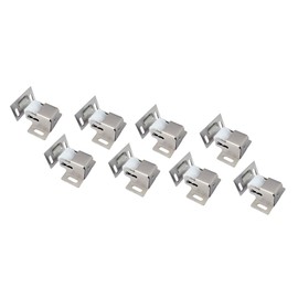 QCAA Heavy Duty Large Jumbo Roller Catch Latch for Closet Doors and Cabinets, Matte Nickel, Made in Taiwan, 8 Pack