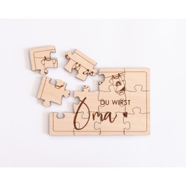 Pregnancy Announcement Puzzle | Pregnancy Announcement in Bag | Surprise Gift | Du wirst Oma/Wir bekommen ein Baby Mikito