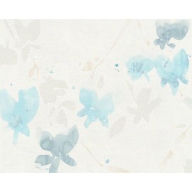 CONCORD WALLCOVERINGS ™ Sample for Display Purpose Only Textured Wallpaper Abstract Featuring Floral Design, Beige Blue Gray, 7 in x 10 in, 952845
